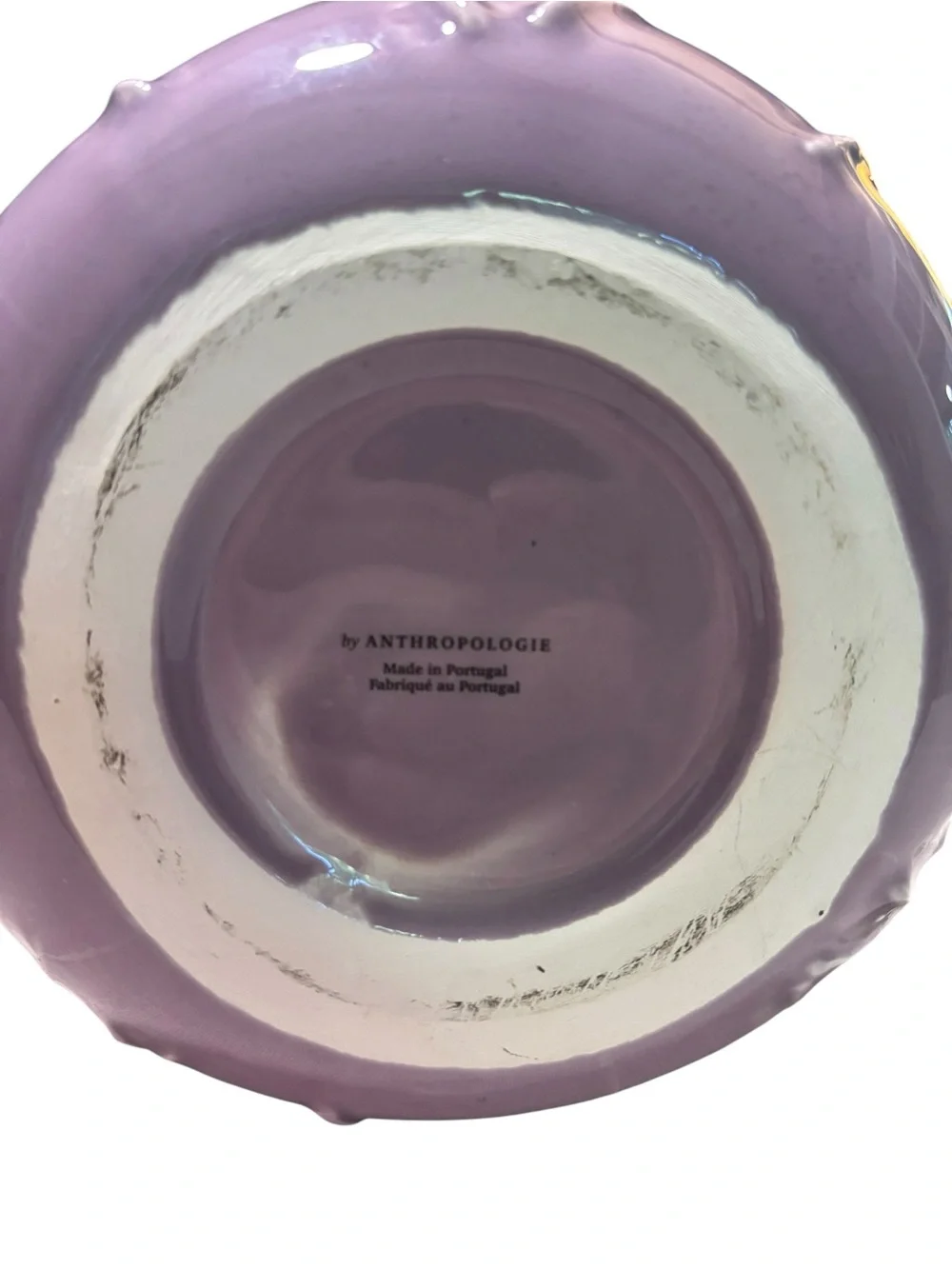 Anthropologie large rare & retired Lavender botanical Textured ceramic Vase